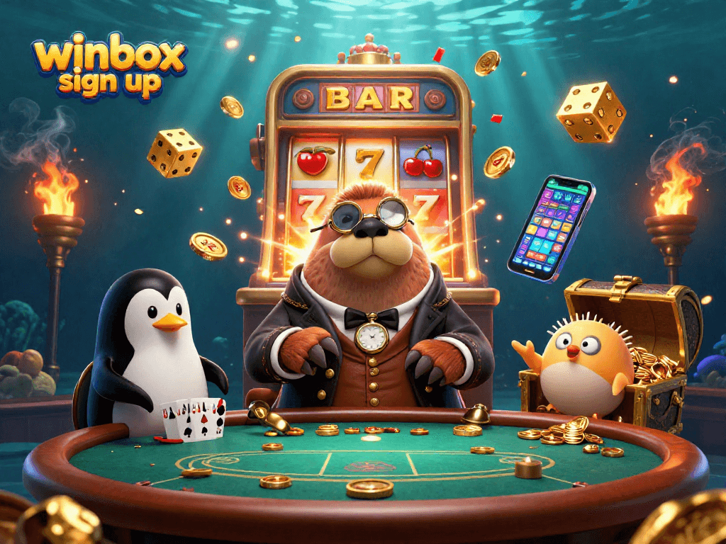 Engage in winbox sign up for immersive casino experiences at a vibrant underwater poker table.