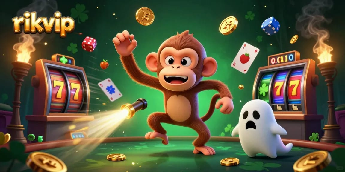 Engage with the exciting world of rikvip while juggling golden coins and animated slot symbols.