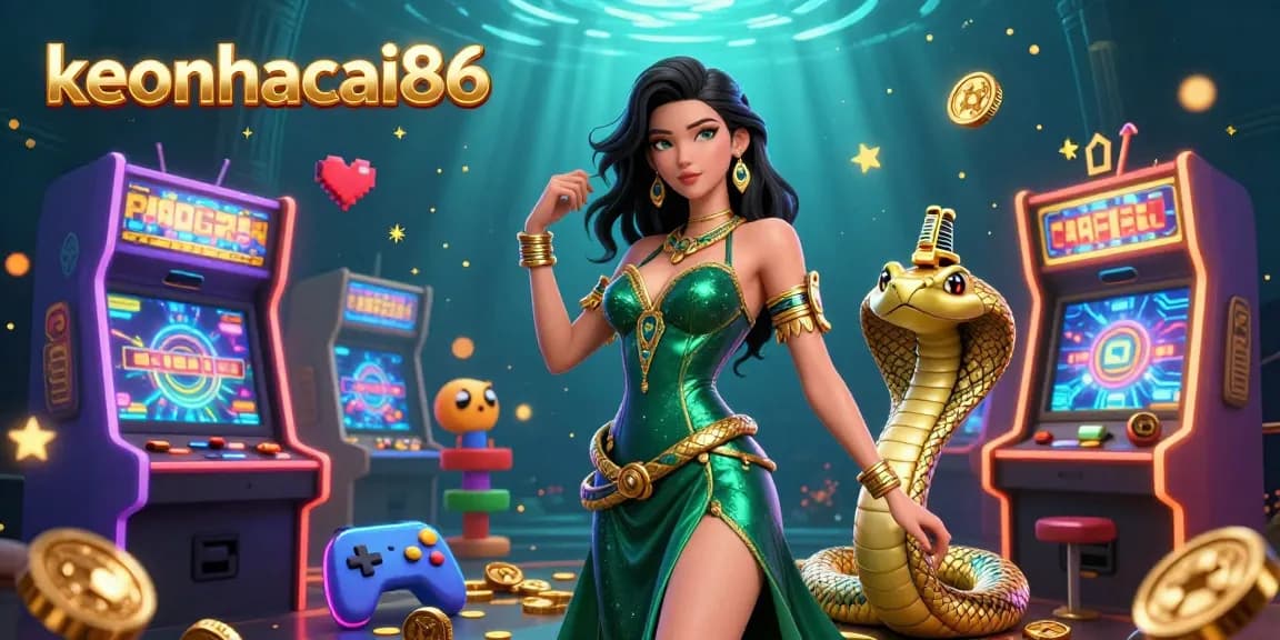 Engage with the vibrant casino atmosphere at keonhacai86 featuring exciting elements like colorful games and golden bloom.