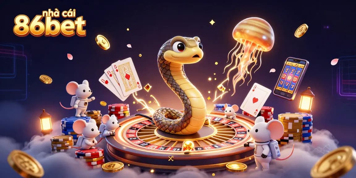 Experience the vibrant action at nhà cái 86bet with players enjoying cosmic gambling thrills.