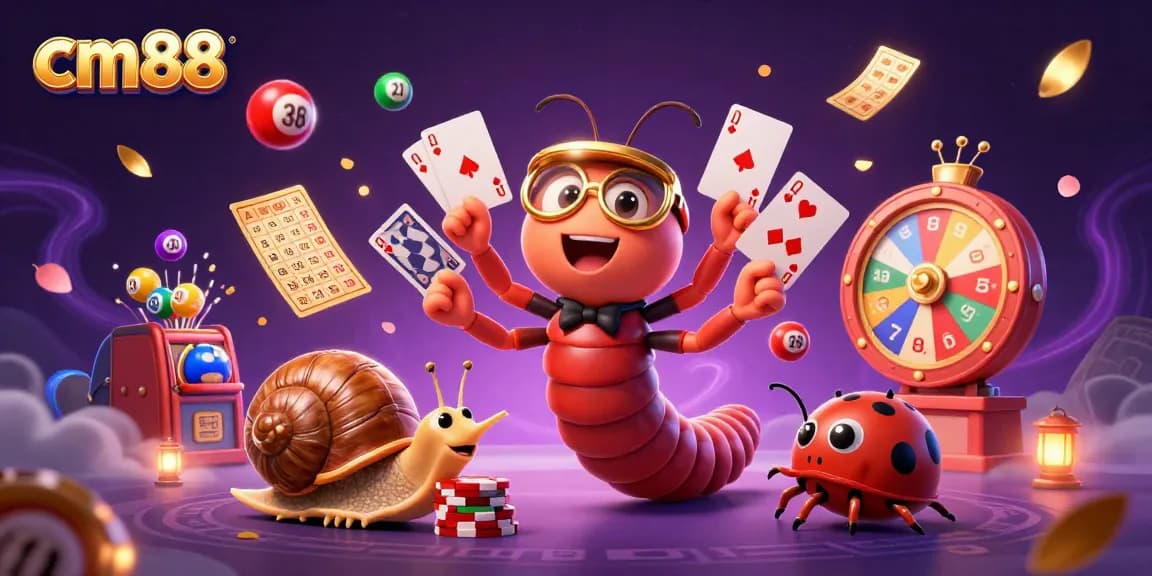 Experience the excitement of cm88 gameplay with vibrant characters and dynamic gambling elements in a lavish casino setting.