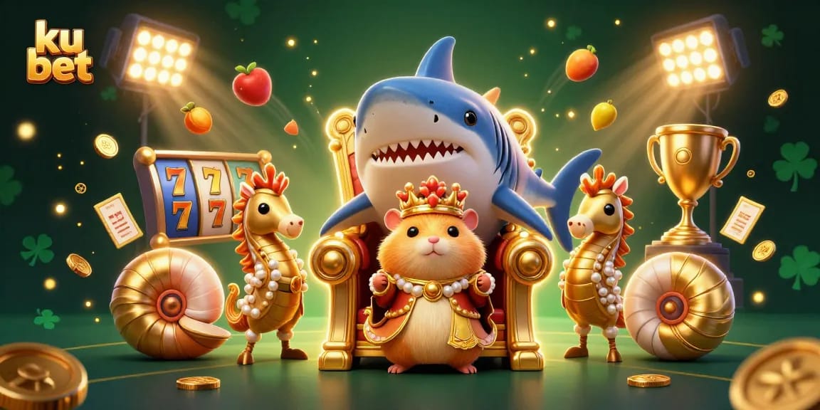 Experience the thrill of ku bet slots as our hamster king rules over a vibrant casino landscape.