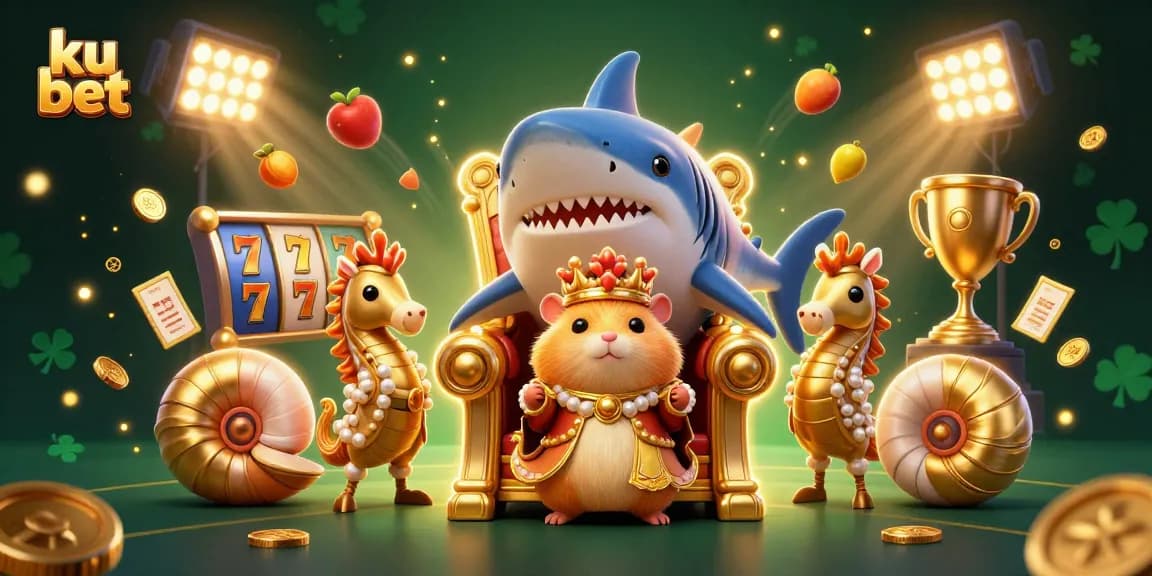 Experience the thrill of ku bet slots as our hamster king rules over a vibrant casino landscape.