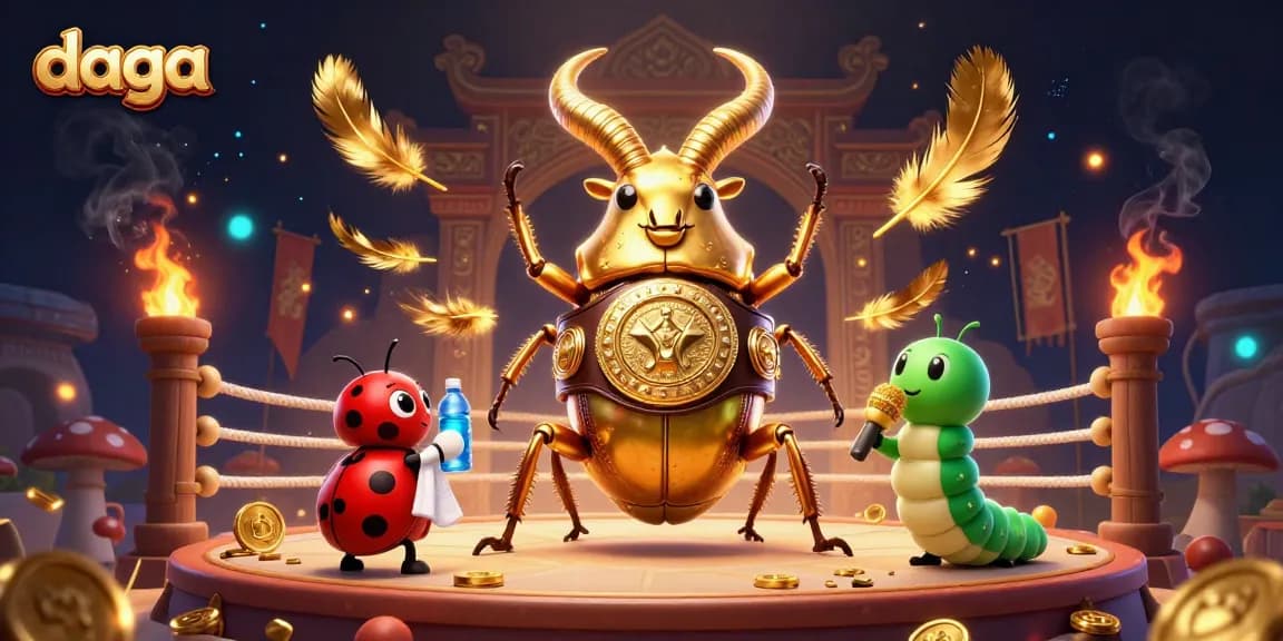 Daga players enjoy immersive cockfighting action in a vibrant 3D illustration