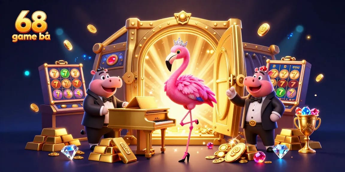 Experience excitement with 68 game bài featuring vibrant casino characters and rich game elements.