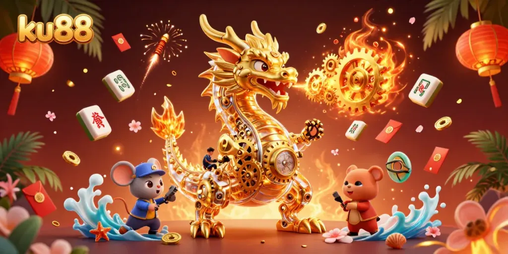 Engage with exciting casino adventures at ku88 featuring vibrant gaming elements and animated characters.