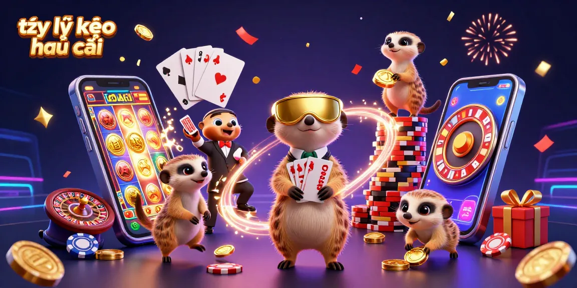 Engage with tỷ lệ kèo nhà cái in a lively meerkat casino scene showcasing betting dynamics
