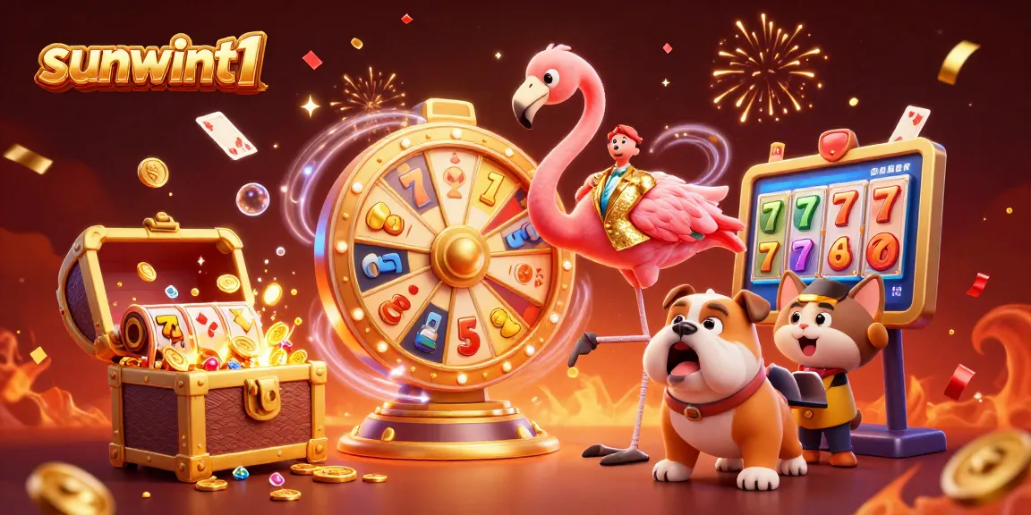 Join the excitement at sunwint1 as characters spin for jackpots and share in explosive wins!
