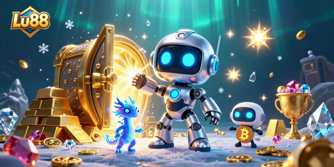 Engage with Lu88's immersive gaming experience featuring a vibrant 3D casino illustration.