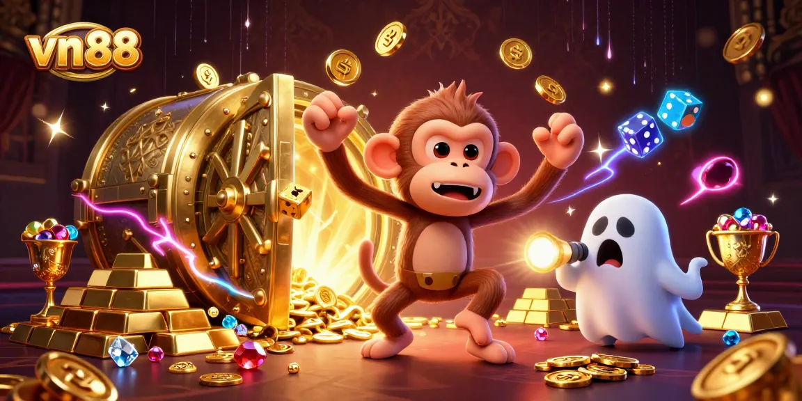 Experience thrilling action in vn 88's haunted casino with whimsical characters and opulent treasures