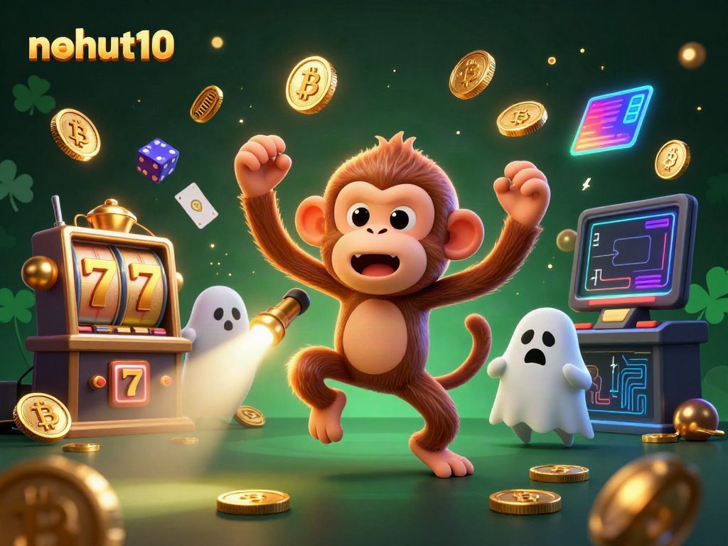 Experience thrilling gameplay at nohut10 through a vivid 3D casino environment filled with golden luck and excitement.