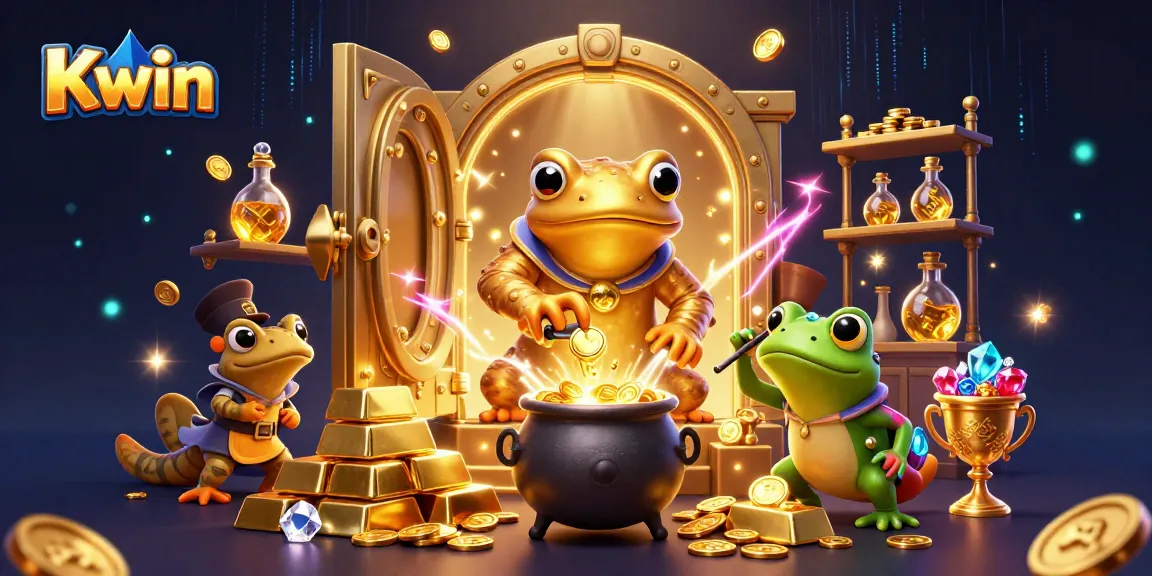 Kwin engages players with thrilling jackpot opportunities in a vibrant casino illustration.