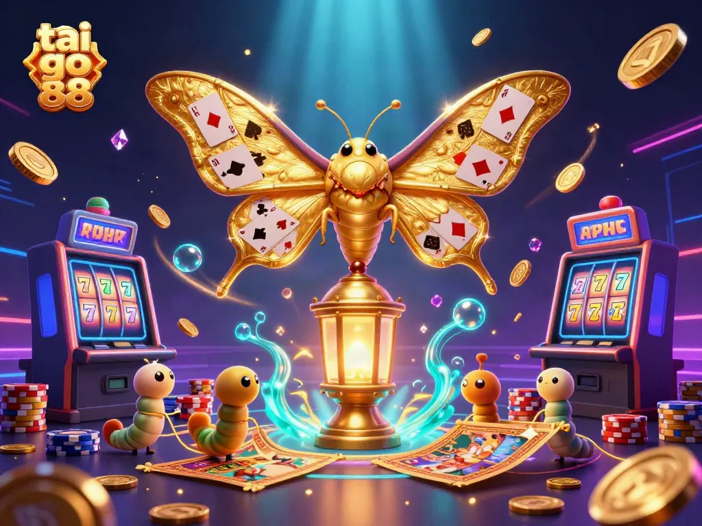 Experience winning spins and vibrant casino elements with tai go 88 in a colorful gaming scene.