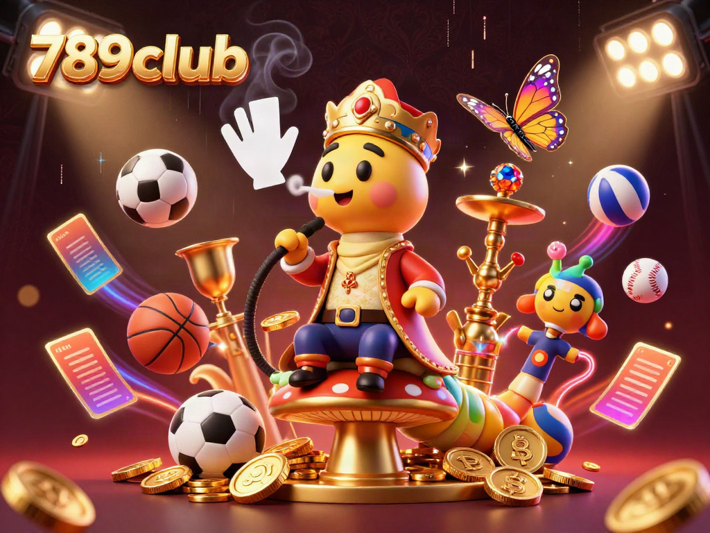 Experience the excitement of winning with 789club, showcasing 3D characters and dynamic gaming elements.
