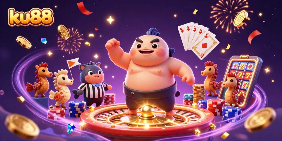 Experience the thrill of ku88 as the fugu takes center stage surrounded by casino excitement!