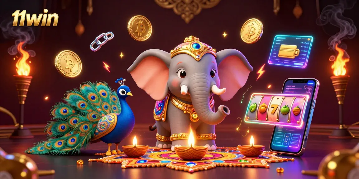 Spin the reels of 11WIN's engaging slot games with vibrant Diwali-themed characters.