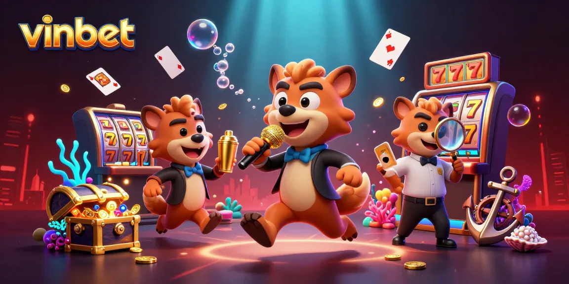 Experience thrilling gameplay with vinbet in this vibrant casino scene, showcasing exciting slot elements.