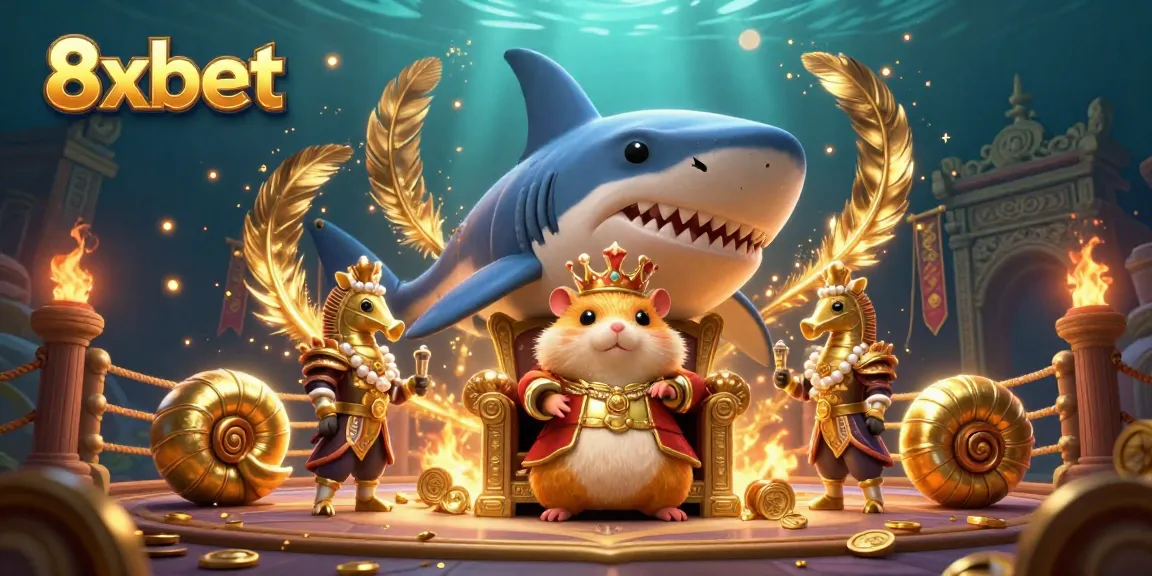 Experience the thrilling excitement of 8xbet with captivating underwater characters and dynamic casino elements.