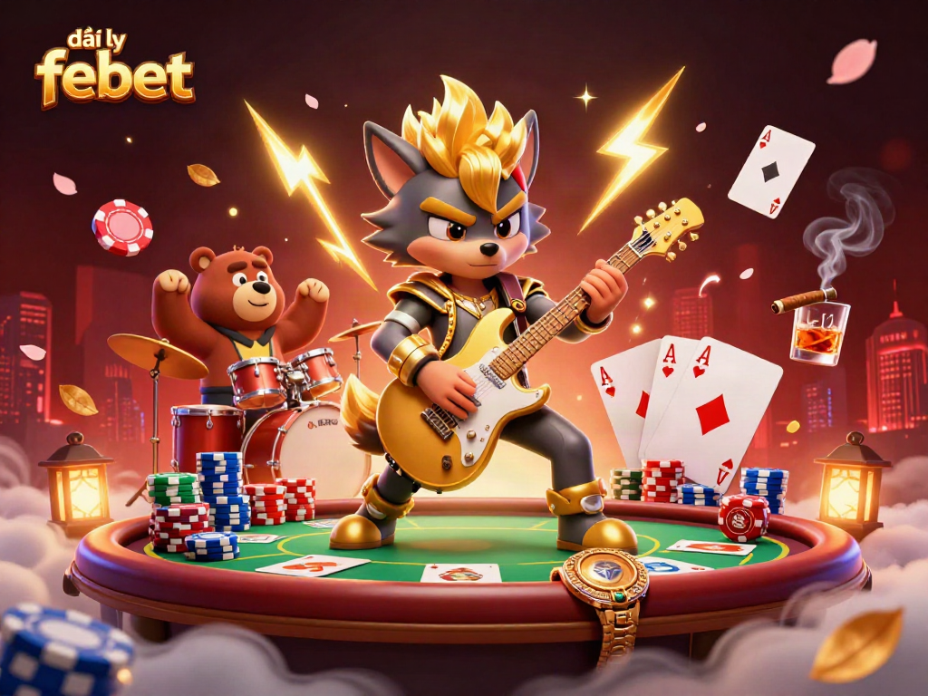 Engage with thrilling entertainment at đại lý febet featuring a lively casino performance with vibrant characters and gaming elements.
