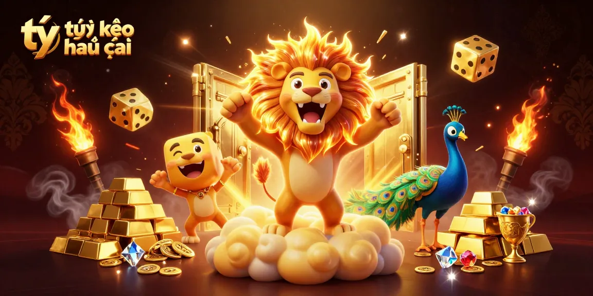 Experience thrilling betting excitement with tỷ lệ kèo nhà cái surrounded by gold bars and gleaming gems.