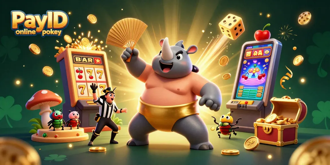 Experience exhilarating PayID online pokies gaming with vibrant visuals of winning moments.