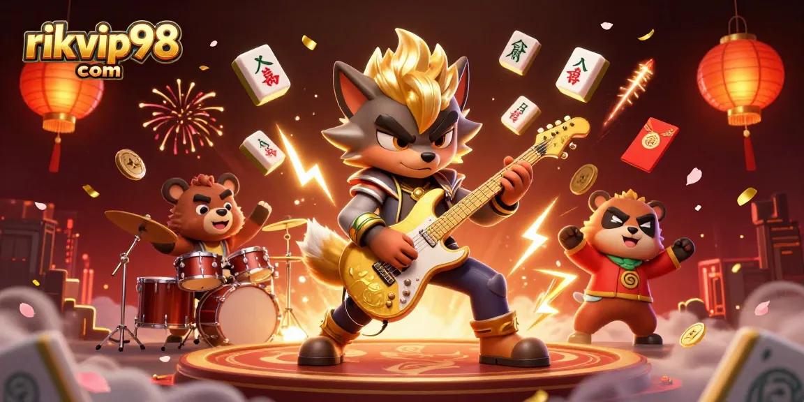 Join the fun at rikvip98 com as the rock star wolf entertains with thrilling casino games and action!