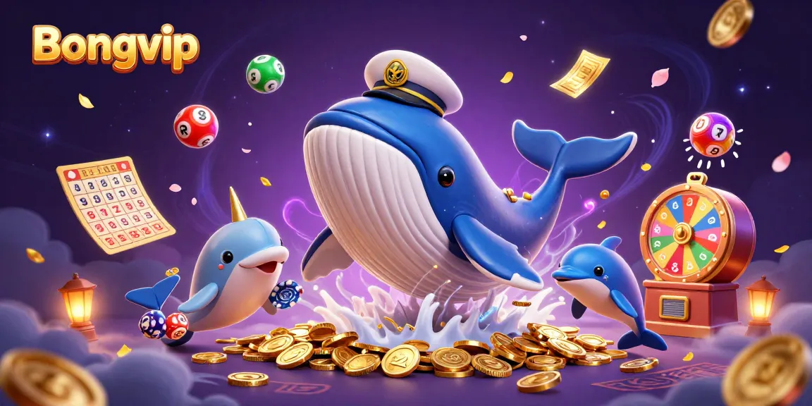 Bongvip engages players with lottery balls and magical gaming elements in a vibrant cartoon competition.